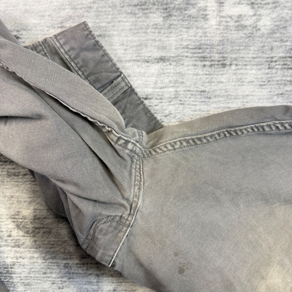Carhartt Mens Relaxed Fit Rugged Flex Work Pants Grey 38x32 Distressed - Picture 6 of 11